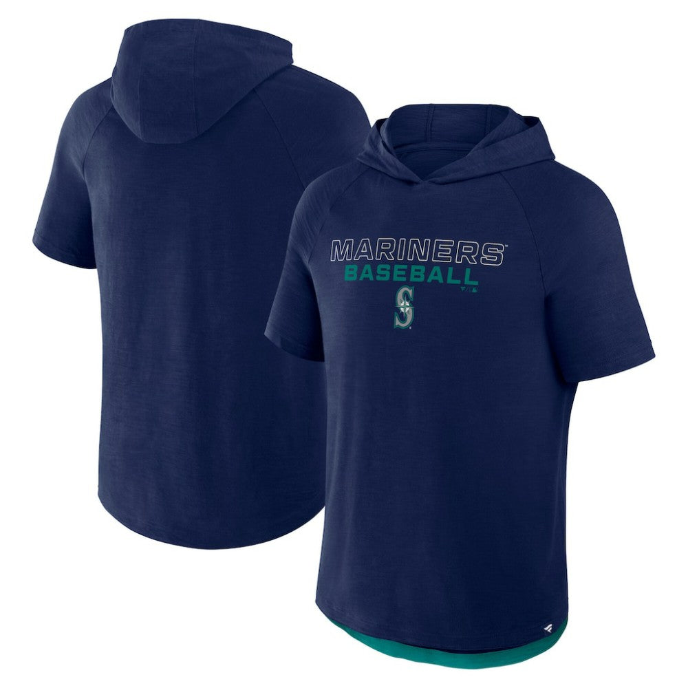 Seattle Mariners Clubhouse Optimal Play Raglan Hoodie T-Shirt - Navy