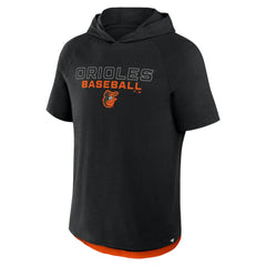 Baltimore Orioles Clubhouse Optimal Play Raglan Hoodie T-Shirt - Black