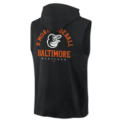 Baltimore Orioles Fire Speed Sleeveless Pullover Hoodie - Black