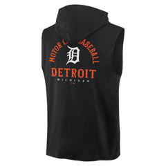 Detroit Tigers Fire Speed Sleeveless Pullover Hoodie - Black