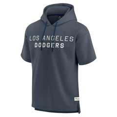 Los Angeles Dodgers Elements Future Ground Lettering Short Sleeve Pullover Hoodie - Blue