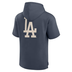 Los Angeles Dodgers Elements Future Ground Lettering Short Sleeve Pullover Hoodie - Blue