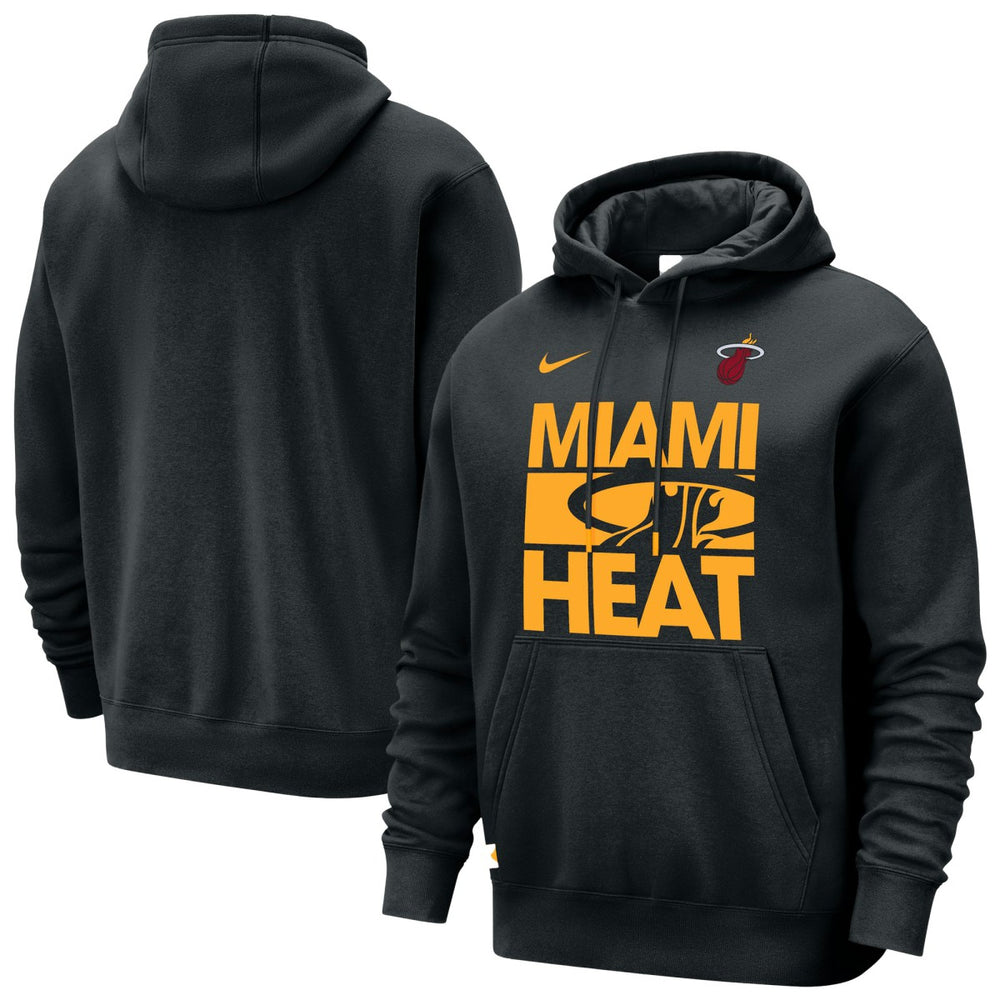 Miami Heat Courtside Club Pullover Hoodie - Black | Nike discount