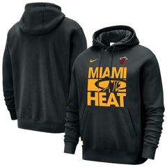 Miami Heat Courtside Club Pullover Hoodie - Black | Nike discount