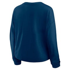 Seattle Kraken Fanatics Women's Oversized All Out Effort Long Sleeve Henley T-Shirt