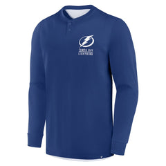 Tampa Bay Lightning Fanatics Adrenaline Push Long Sleeve Henley Shirt