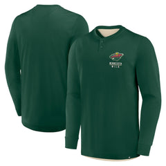 Minnesota Wild Fanatics Adrenaline Push Long Sleeve Henley Shirt