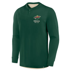 Minnesota Wild Fanatics Adrenaline Push Long Sleeve Henley Shirt
