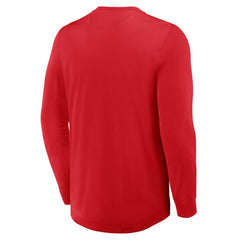 Carolina Hurricanes Fanatics Adrenaline Push Long Sleeve Henley Shirt