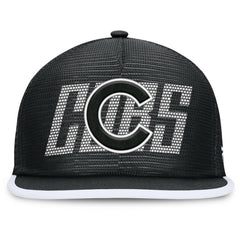 Chicago Cubs Let's Glow Line Drive Snapback Hat - Black