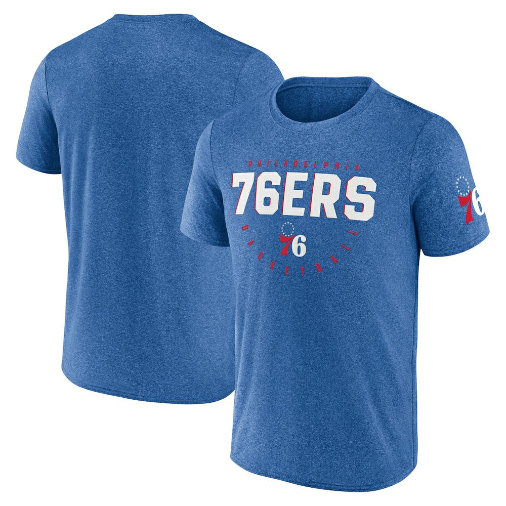 Philadelphia 76ers Logo Athletic Block Practice Performance T-Shirt - Heather Royal outlet