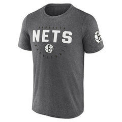 Brooklyn Nets Logo Athletic Block Practice Performance T-Shirt - Heather Charcoal sale