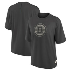 Boston Bruins Fanatics Women's Oversized Elements Raw Edge Future Ground T-Shirt