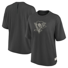Pittsburgh Penguins Fanatics Women's Oversized Elements Raw Edge Future Ground T-Shirt