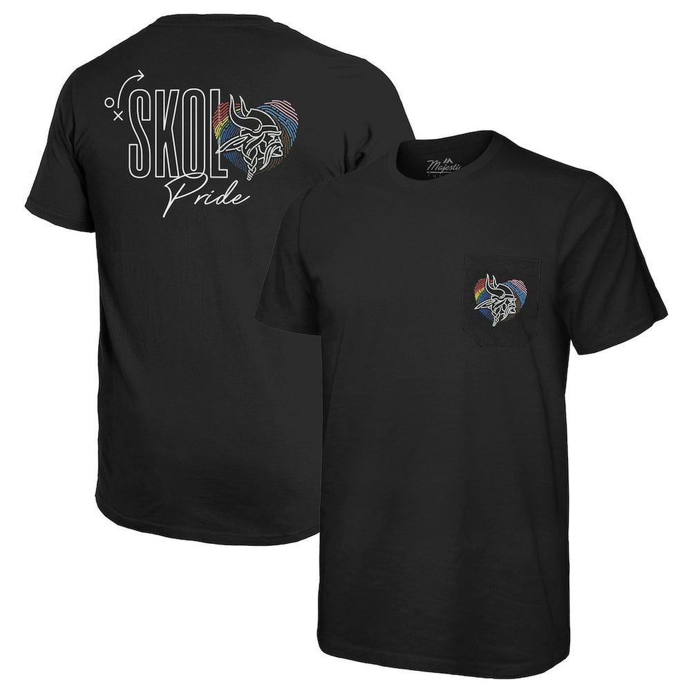 NFL Minnesota Vikings Majestic Threads Pride Pocket T-Shirt