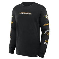 Nashville Predators Fanatics Boxed In Legacy Long Sleeve T-Shirt