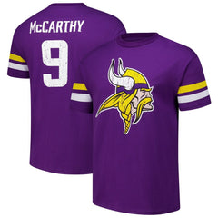 NFL Minnesota Vikings J.J. McCarthy Majestic Threads Name & Number Oversized Fit T-Shirt