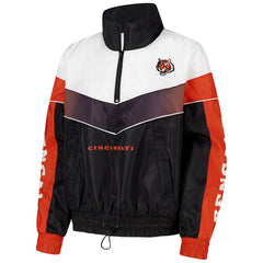 NFL Cincinnati Bengals The Wild Collective Women's 1/4 Zip Track Jacket