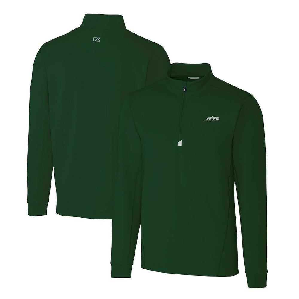 NFL New York Jets Cutter & Buck Primary Logo Traverse Stretch Quarter-Zip Top