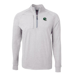 NFL New York Jets Cutter & Buck Helmet Adapt Eco Knit Quarter-Zip Top