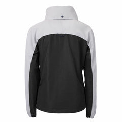 New York Mets Cutter & Buck Women's Charter Eco Recycled Half-Zip Anorak Jacket - Black/Gray