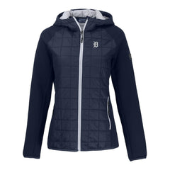 Detroit Tigers Cutter & Buck Women's Rainier Primaloft Eco Full-Zip Hybrid Jacket - Navy