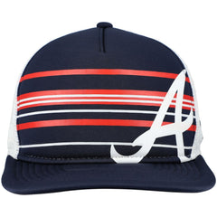 Atlanta Braves A-Frame Trucker 9FIFTY Snapback Hat - Navy | New Era