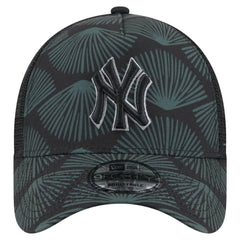 New York Yankees 9FORTY A-Frame Trucker Adjustable Hat - Black | New Era