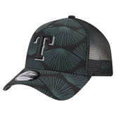 Texas Rangers 9FORTY A-Frame Trucker Adjustable Hat - Black | New Era