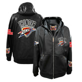 Oklahoma City Thunder Jeff Hamilton Vegan Leather Full-Zip Hoodie - Black outlet