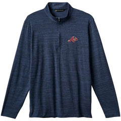 Atlanta Braves TravisMathew The Heater Quarter-Zip Pullover Top - Navy