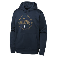 New Orleans Pelicans Youth Performance Practice Spotlight Pullover Hoodie - Navy | Nike sale