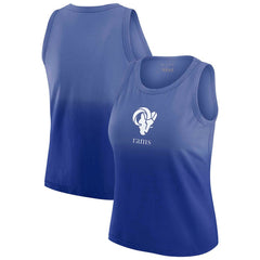 NFL Los Angeles Rams WEAR by Erin Andrews x Gracie Hunt Women's Ombre Tank Top