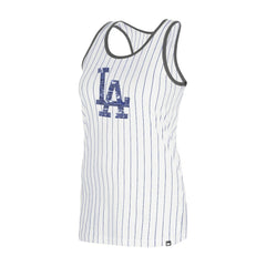 Los Angeles Dodgers Women's Gameday Pinstripe Tank Top - White | New Era
