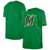 Miami Marlins St. Patrick's Day Shamrock Fill T-Shirt - Kelly Green | New Era