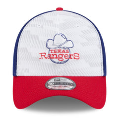 Texas Rangers 2025 MLB Clubhouse 39THIRTY Flex Hat - Royal/Red | New Era