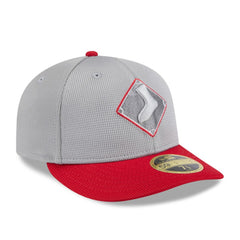 Chicago White Sox 2025 Batting Practice Low Profile 59FIFTY Fitted Hat - Gray/Red | New Era