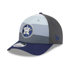 Houston Astros 2025 Batting Practice 9FORTY M-Crown Adjustable Hat - Gray/Navy | New Era