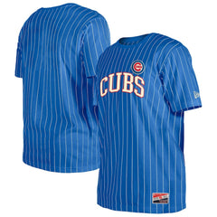 Chicago Cubs Throwback Pinstripe T-Shirt - Royal | New Era