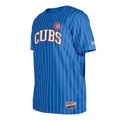 Chicago Cubs Throwback Pinstripe T-Shirt - Royal | New Era