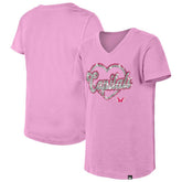 Washington Capitals New Era Girl's Youth Flip Sequin V-Neck T-Shirt