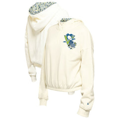 Pittsburgh Penguins New Era Women's Glam Game Quarter-Zip Cropped Floral Hoodie Pullover