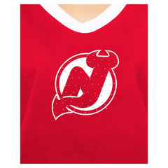 New Jersey Devils New Era Women's Game Day Rhinestuds T-Shirt