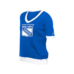 New York Rangers New Era Women's Game Day Rhinestuds T-Shirt