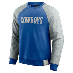 NFL Dallas Cowboys Darius Rucker Collection Throwback Color Block Raglan Pullover Sweatshirt