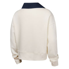 Boston Red Sox Girls Youth Ballpark Hit Collared V-Neck Pullover Sweatshirt - White
