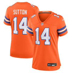 NFL Denver Broncos Courtland Sutton Women's Mile High Collection 1977 Throwback Player Game Jersey
