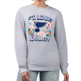 St. Louis Blues G-III 4Her by Carl Banks Women's Flower Logo Pullover Sweatshirt