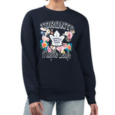 Toronto Maple Leafs G-III 4Her by Carl Banks Women's Flower Logo Pullover Sweatshirt