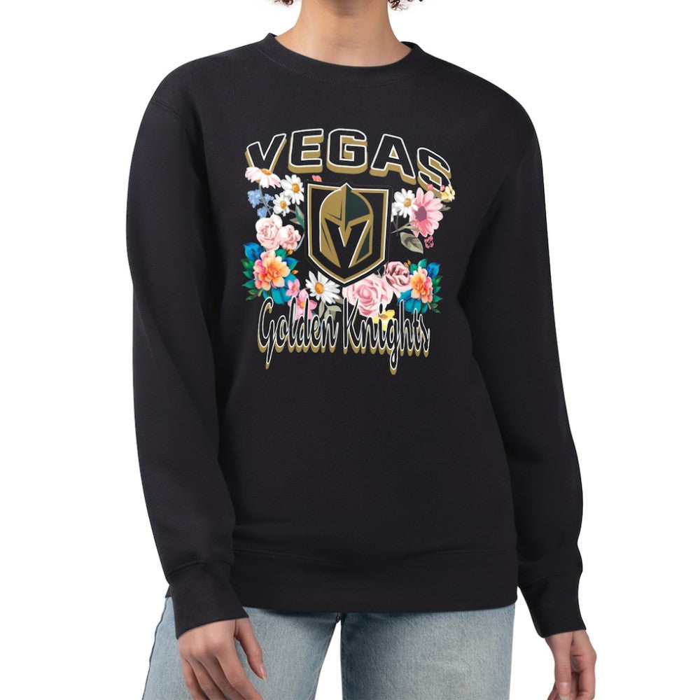 Vegas Golden Knights G-III 4Her by Carl Banks Women's Flower Logo Pullover Sweatshirt